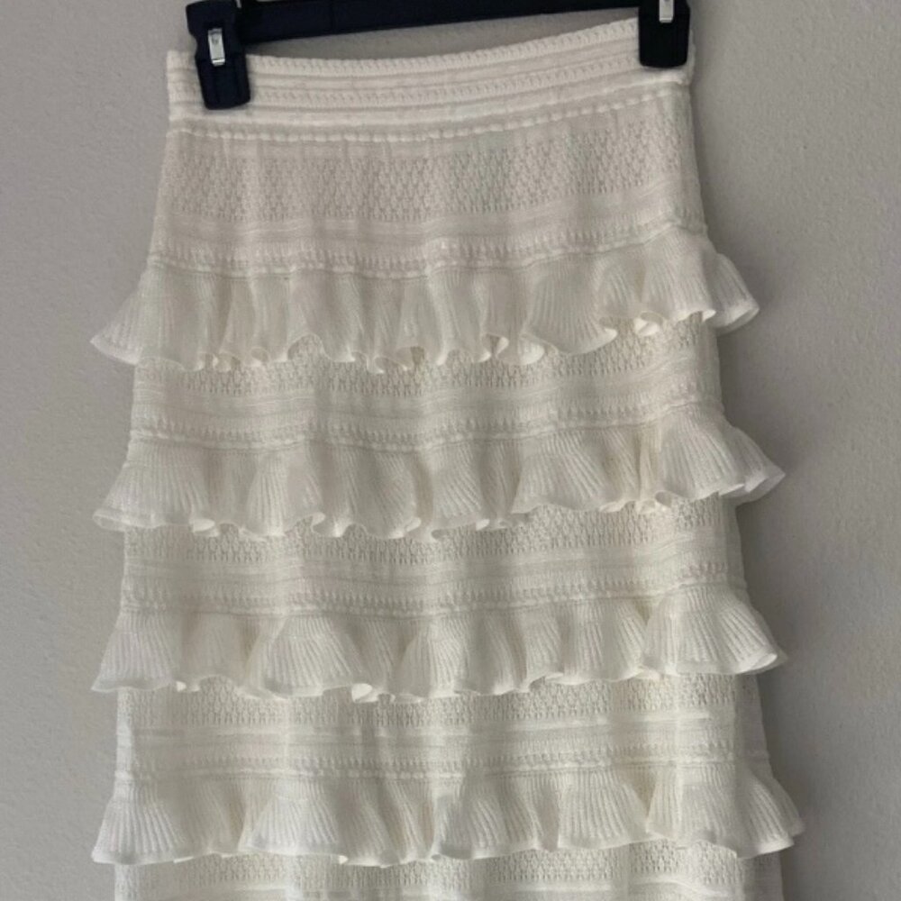 Zimmermann Skirt Wonderland Frill Knit Midi s 0 - Picture 4 of 5
